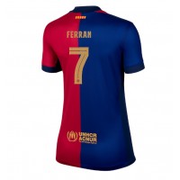 Barcelona Ferran Torres #7 Replica Home Shirt Ladies 2024-25 Short Sleeve